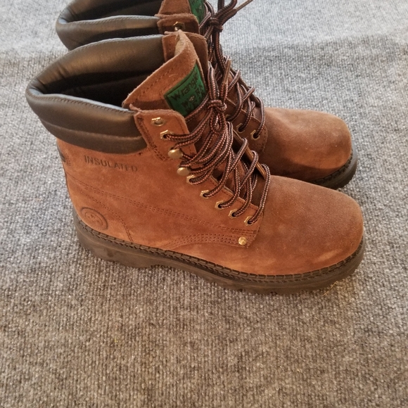 Wrangler 8" Brown Leather Workwear Boots - Picture 4 of 7